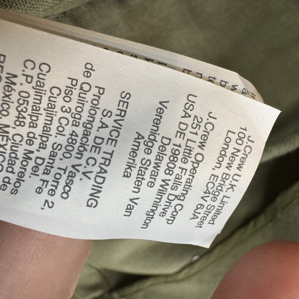 Madewell‎ Utility Cargo Jean Denim Jacket Women's M Olive Green Long Sleeve - Picture 4 of 10
